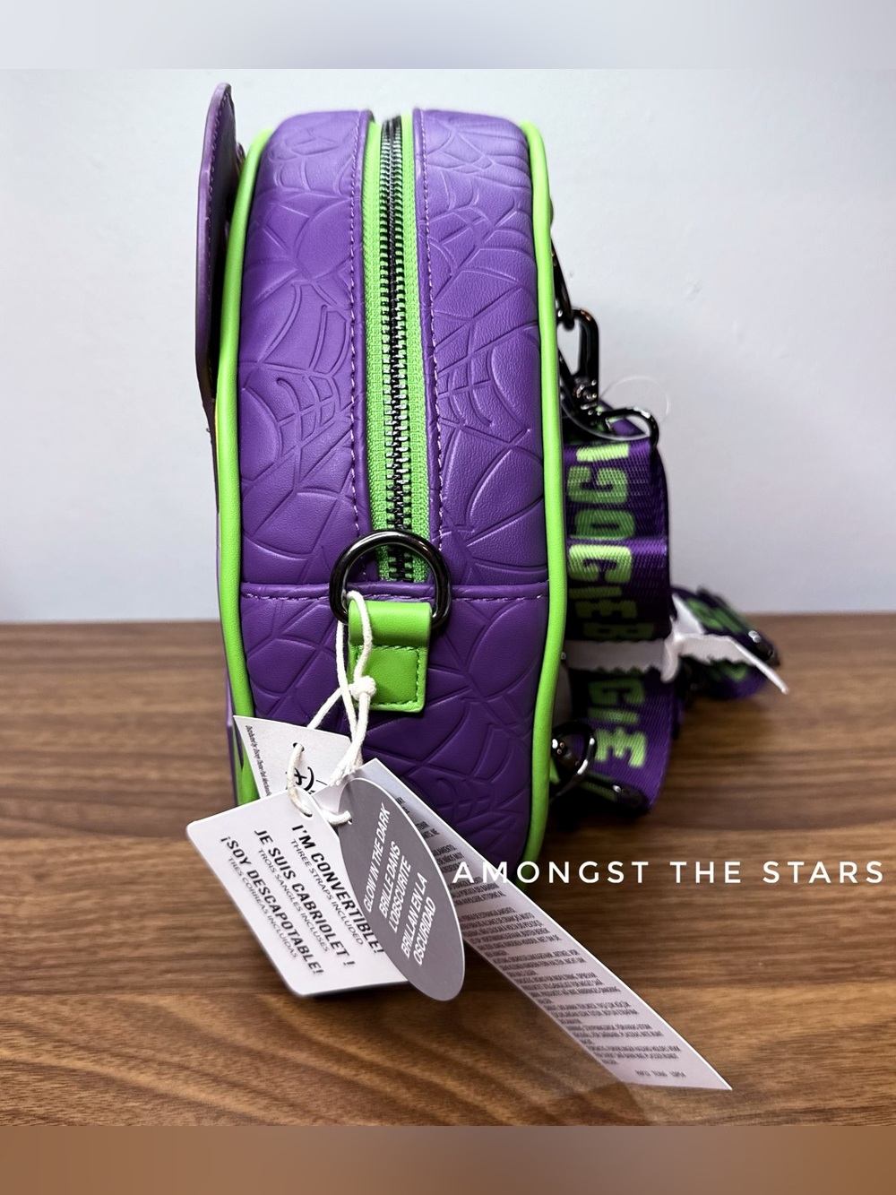 Loungefly Disney Oogie Boogie Bash Glow In the Dark Convertible Backpack Bag - Picture 9 of 12